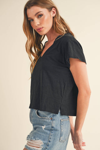 Ruby V-Neck | Black