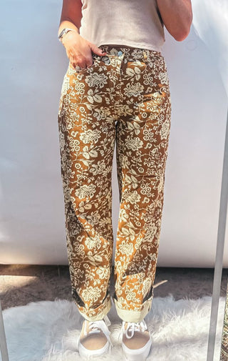 Flower Print Pants