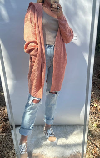 Dreamy Dusty Rose Cardigan With Pockets