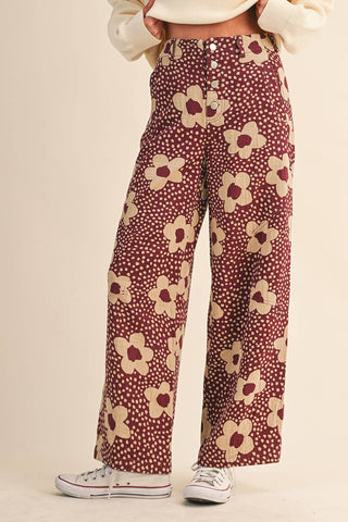 Floral High Waisted Pant