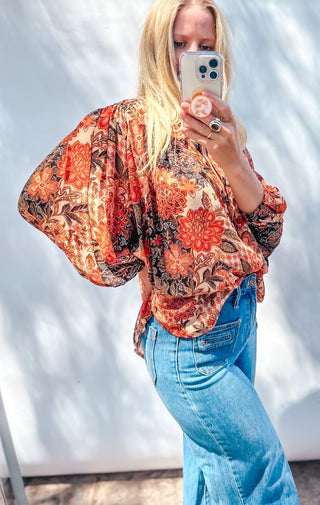 Paisley Batwing Blouse
