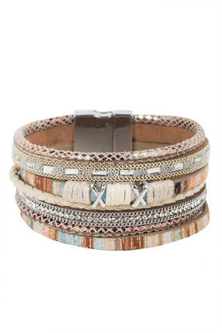 Sweet Sands Multi Strand Leather Bracelet