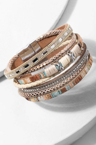 Sweet Sands Multi Strand Leather Bracelet
