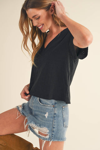 Ruby V-Neck | Black