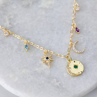 Celestial Colorful Charm Necklace 