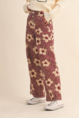 Floral High Waisted Pant