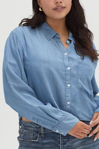 Ellison Button-Up Denim Shirt Medium Blue