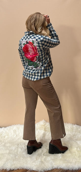 Rosella Blue/White Flannel