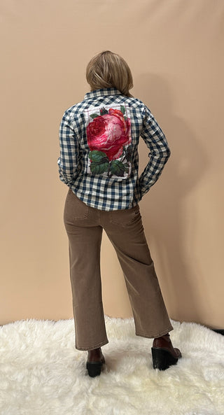 Rosella Blue/White Flannel