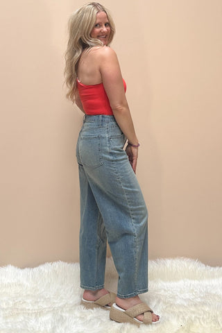 Double Lined One Shoulder Tank | Poppy