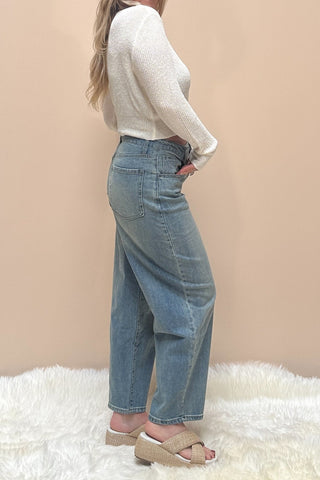 Harlow High Rise Barrel Jean, Vintage Denim Indigo