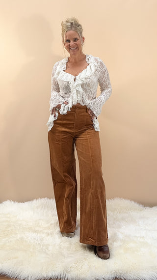 Autumn Roads Wide Leg Corduroy