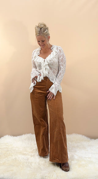 Autumn Roads Wide Leg Corduroy