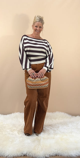 Zigzag Knit Clutch Bag
