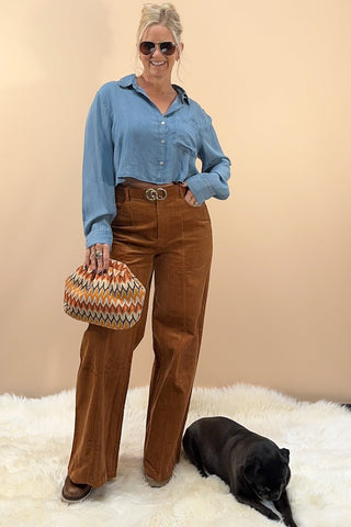 Autumn Roads Wide Leg Corduroy