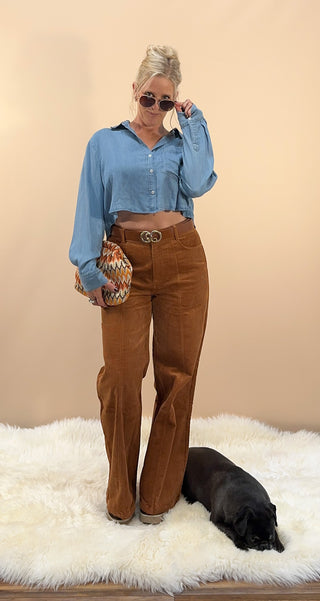 Autumn Roads Wide Leg Corduroy