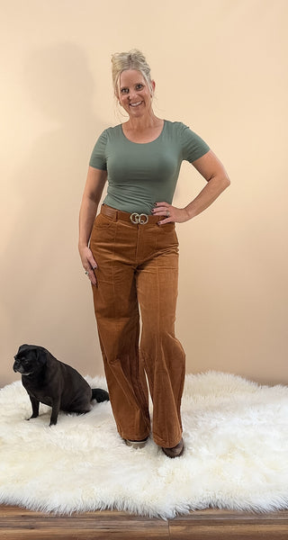 Autumn Roads Wide Leg Corduroy