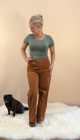 Autumn Roads Wide Leg Corduroy