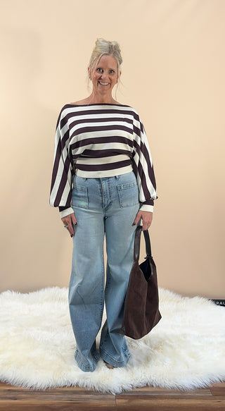 Sunday Stripe Sweater Top