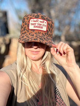 News Flash It’s Not That Serious | Leopard Corduroy Patch Hat