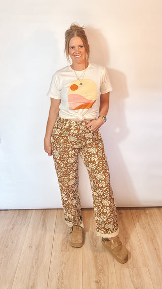 Flower Print Pants