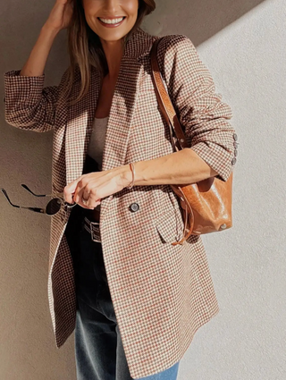 The Honey Houndstooth Blazer