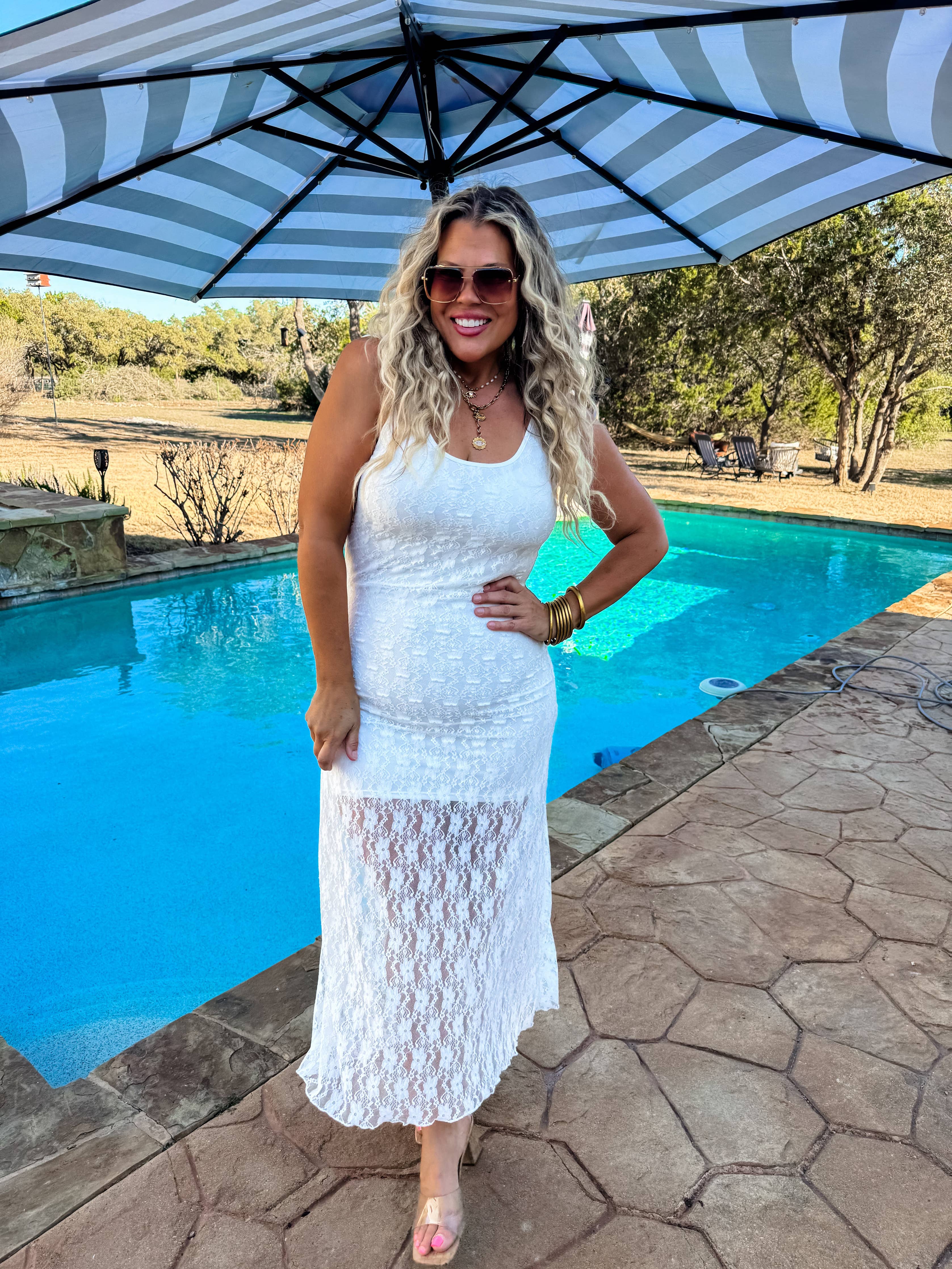 Lace Delight (White) Lace Dress LARGE/ XL Lace Delight (White) Lace Dress LARGE/ XL
