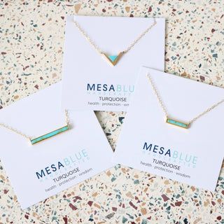 Turquoise Bar Necklace | Gold Filled OR Sterling Silver