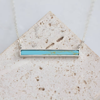 Turquoise Bar Necklace | Gold Filled OR Sterling Silver