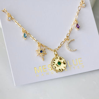Celestial Colorful Charm Necklace 