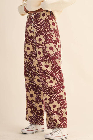 Floral High Waisted Pant