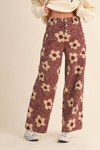 Floral High Waisted Pant
