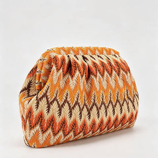 Zigzag Knit Clutch Bag