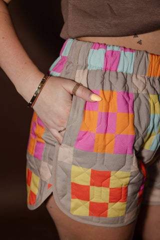 Patchwork Quilted Shorts