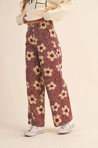 Floral High Waisted Pant