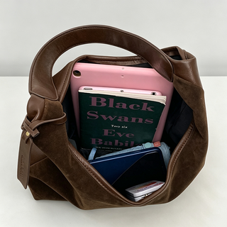 Vintage Suede Hobo Shoulder Bag