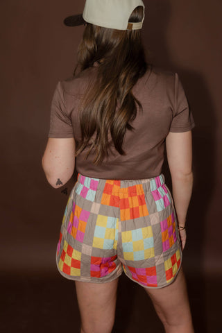 Patchwork Quilted Shorts