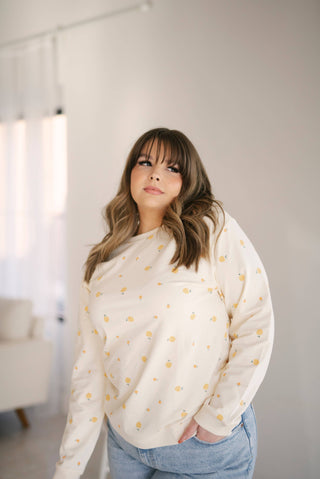 Peachy Keen Organic Cotton Pullover Sweatshirt