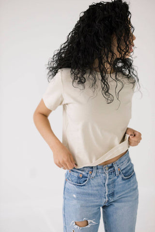 The Mom Crop | Bone White - Wedges And Wide Legs Boutique