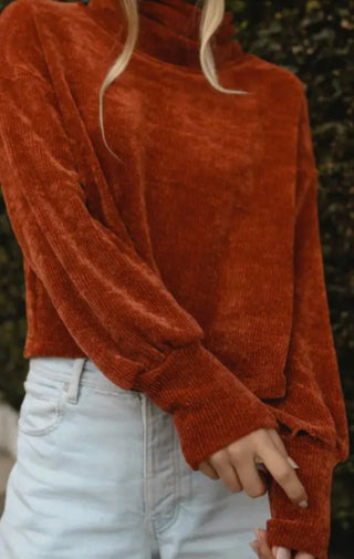 A Little Rusty Cropped Sweater - Wedges And Wide Legs Boutique