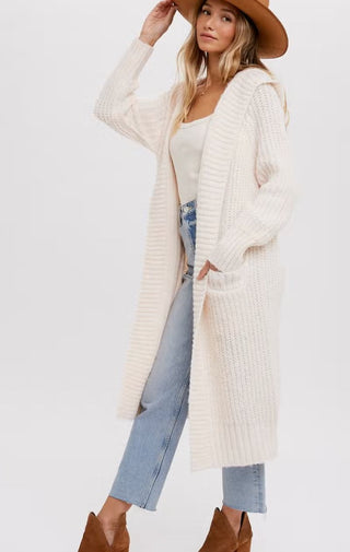A Touch Of French Cardigan In Ecru - Wedges And Wide Legs Boutique
