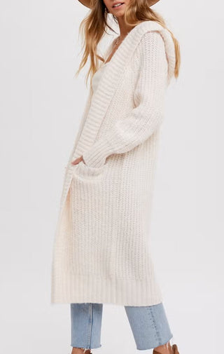 A Touch Of French Cardigan In Ecru - Wedges And Wide Legs Boutique