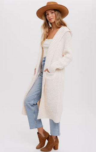 A Touch Of French Cardigan In Ecru - Wedges And Wide Legs Boutique