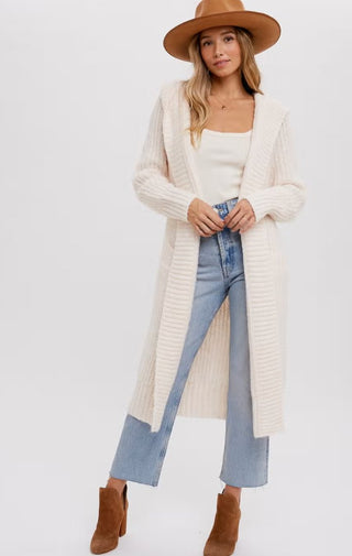 A Touch Of French Cardigan In Ecru - Wedges And Wide Legs Boutique