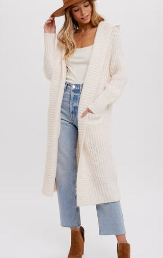 A Touch Of French Cardigan In Ecru - Wedges And Wide Legs Boutique