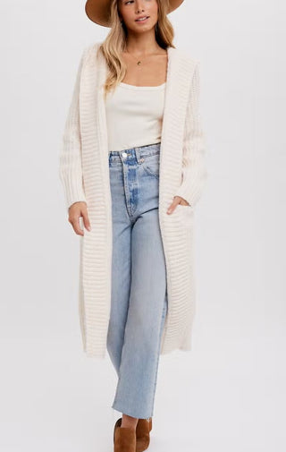 A Touch Of French Cardigan In Ecru - Wedges And Wide Legs Boutique