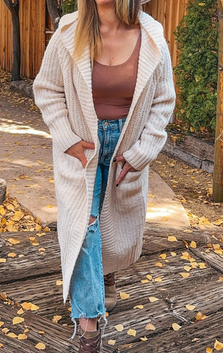 A Touch Of French Cardigan In Ecru - Wedges And Wide Legs Boutique