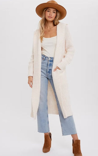 A Touch Of French Cardigan In Ecru - Wedges And Wide Legs Boutique