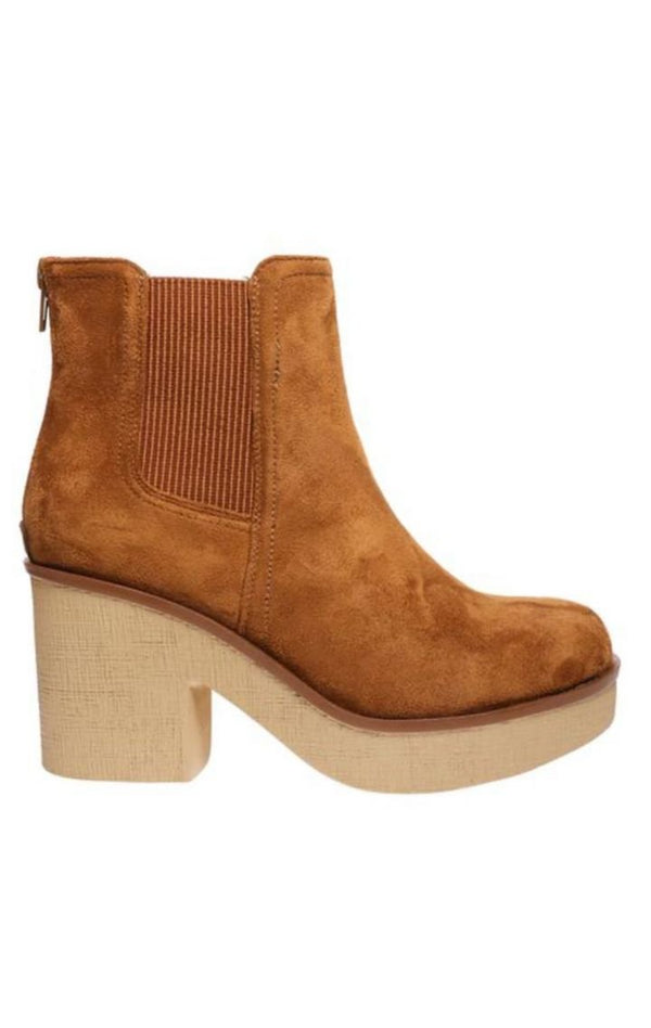 Bella Bootie | Tan - Wedges And Wide Legs Boutique
