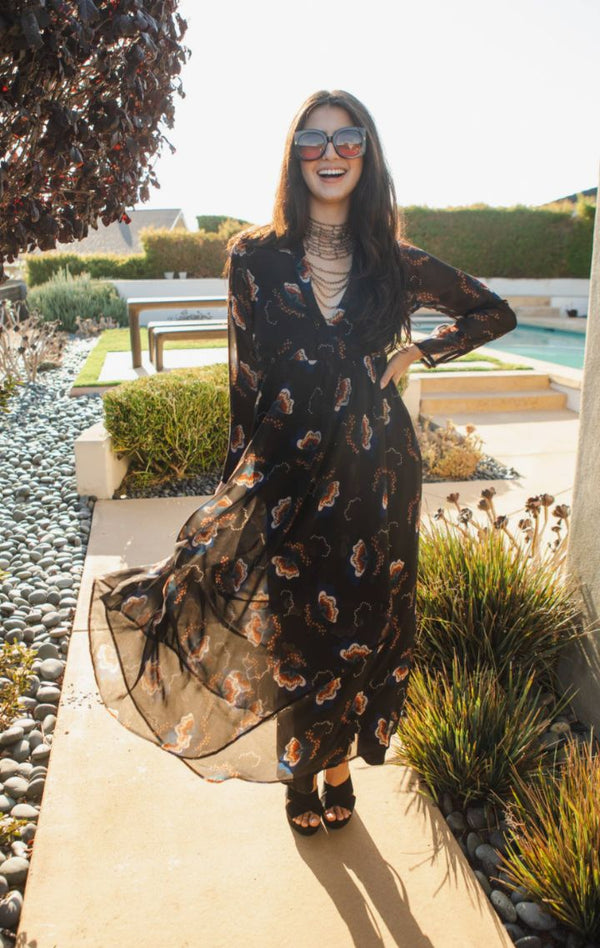 Biba Blossom Minaret Dress - Wedges And Wide Legs Boutique